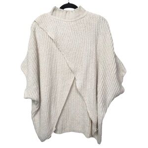 Jayne An Ageless Adventure Ivory Knit Poncho One Size